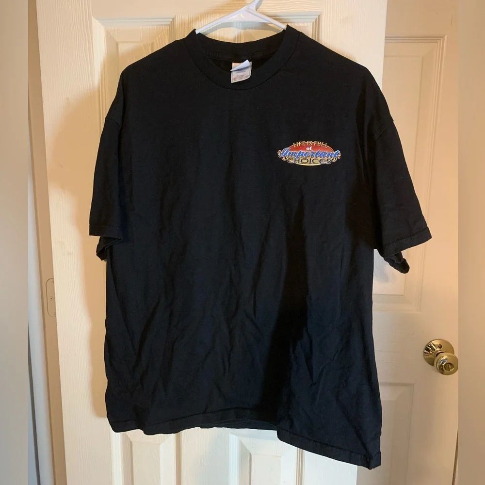 Life is full of important choices guitar black mens tee t-shirt XL Extra Large